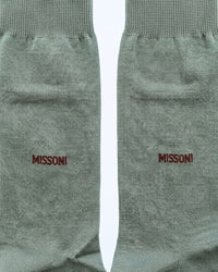 Missoni Missoni Soft Green Mens Crew Socks-M