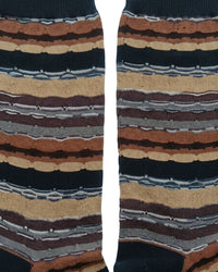 Missoni Missoni Mix Brown Mens Stripe Crew Socks-L