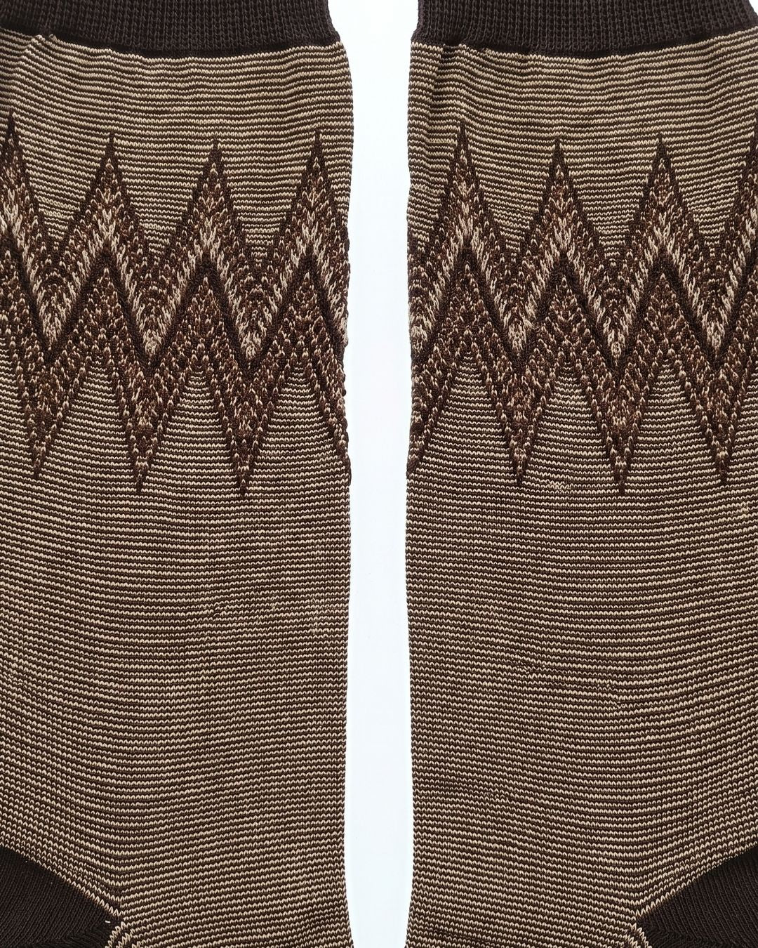 Missoni Missoni Brown Mens Neat Design Crew Socks-L