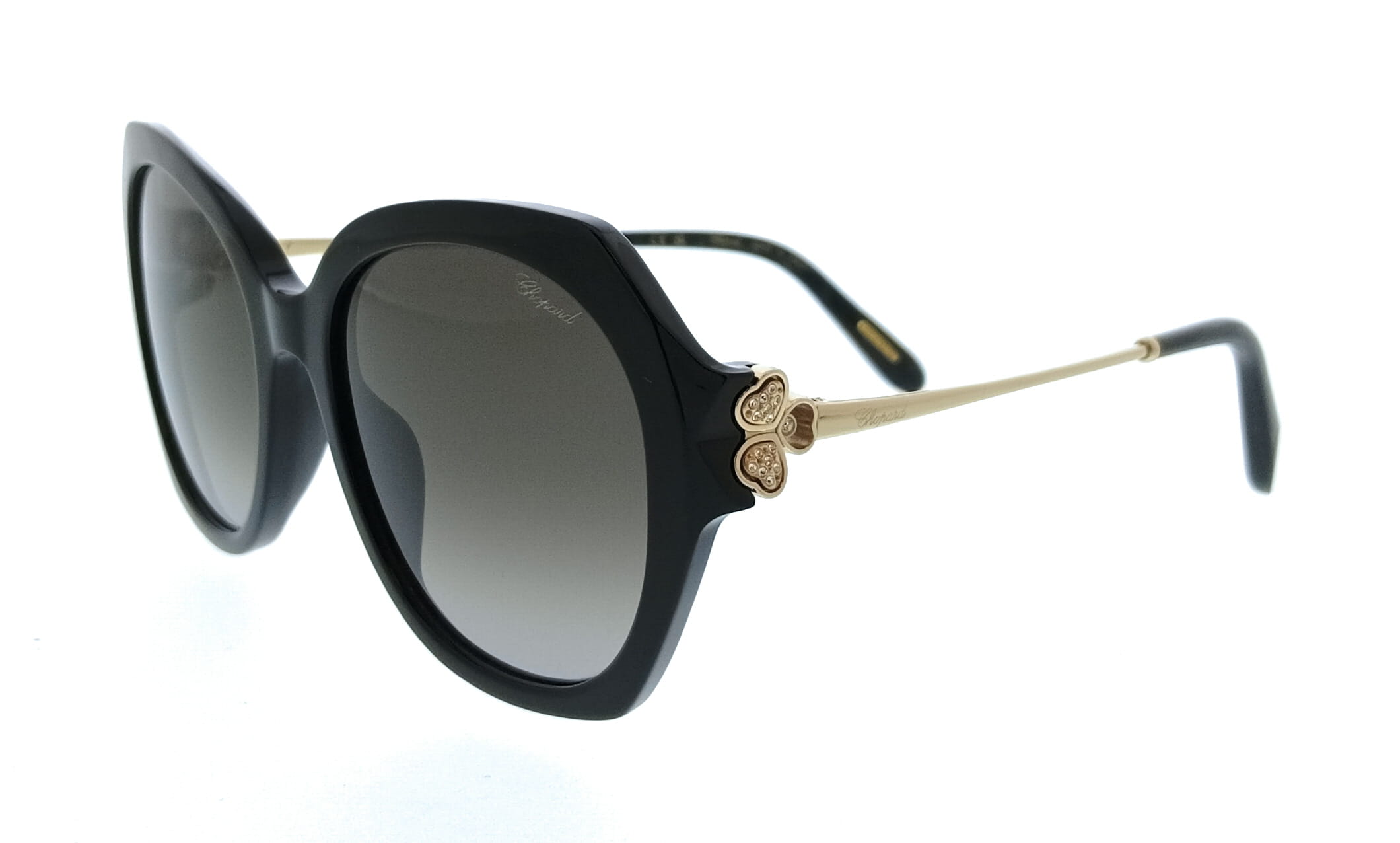 Chopard Chopard SCH354S54700K Shiny Black Cat Eye Womens Sunglasses