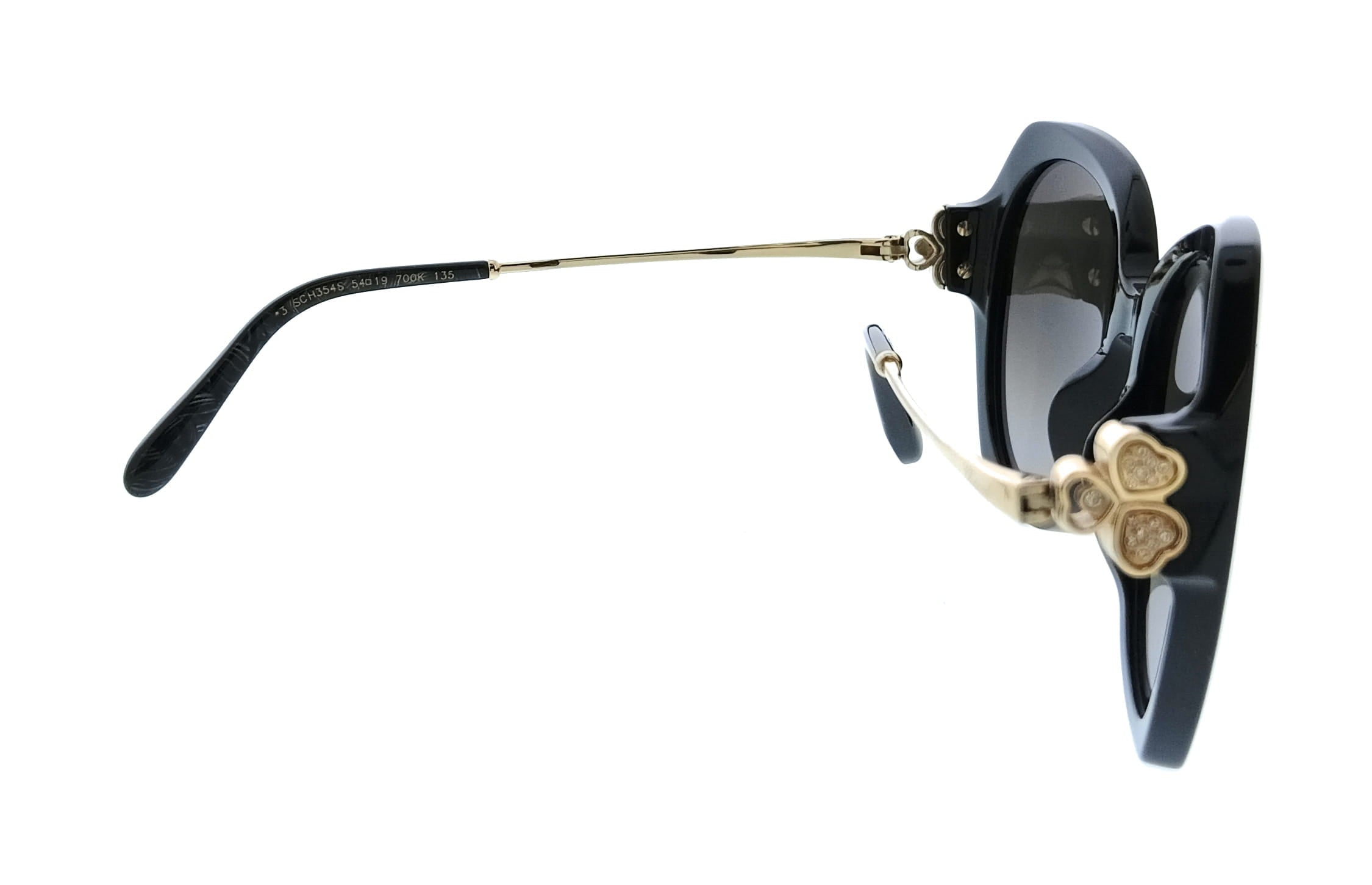 Chopard Chopard SCH354S54700K Shiny Black Cat Eye Womens Sunglasses