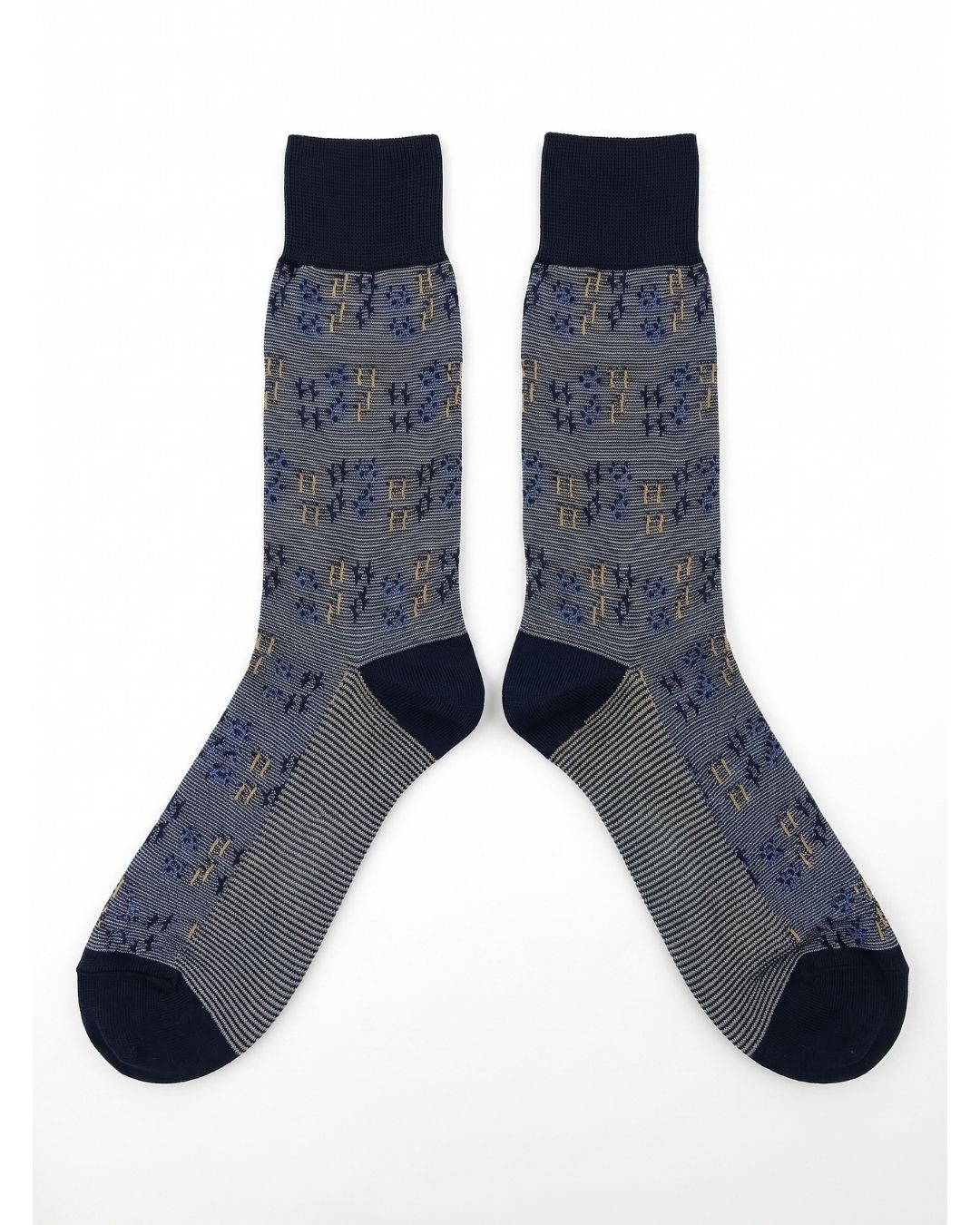 Missoni Missoni Blue  Mens Neat Design Crew Socks-M