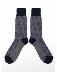 Missoni Missoni Blue  Mens Neat Design Crew Socks-M