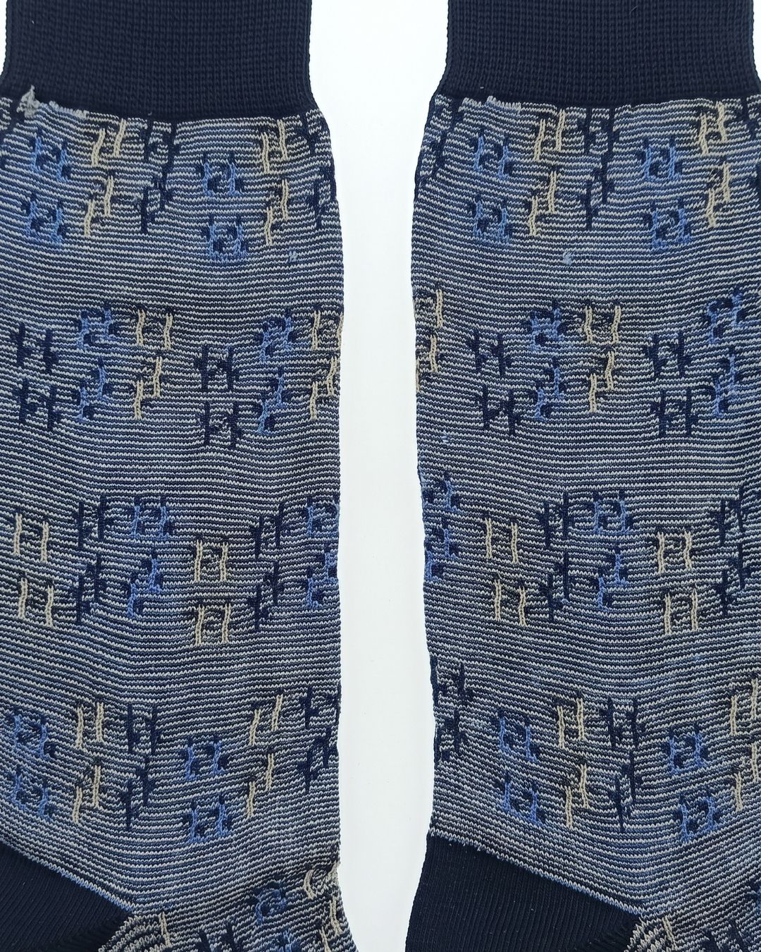 Missoni Missoni Blue  Mens Neat Design Crew Socks-M