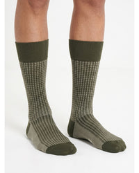 Missoni Missoni Olice Green Mens Neat Design Crew Socks-M