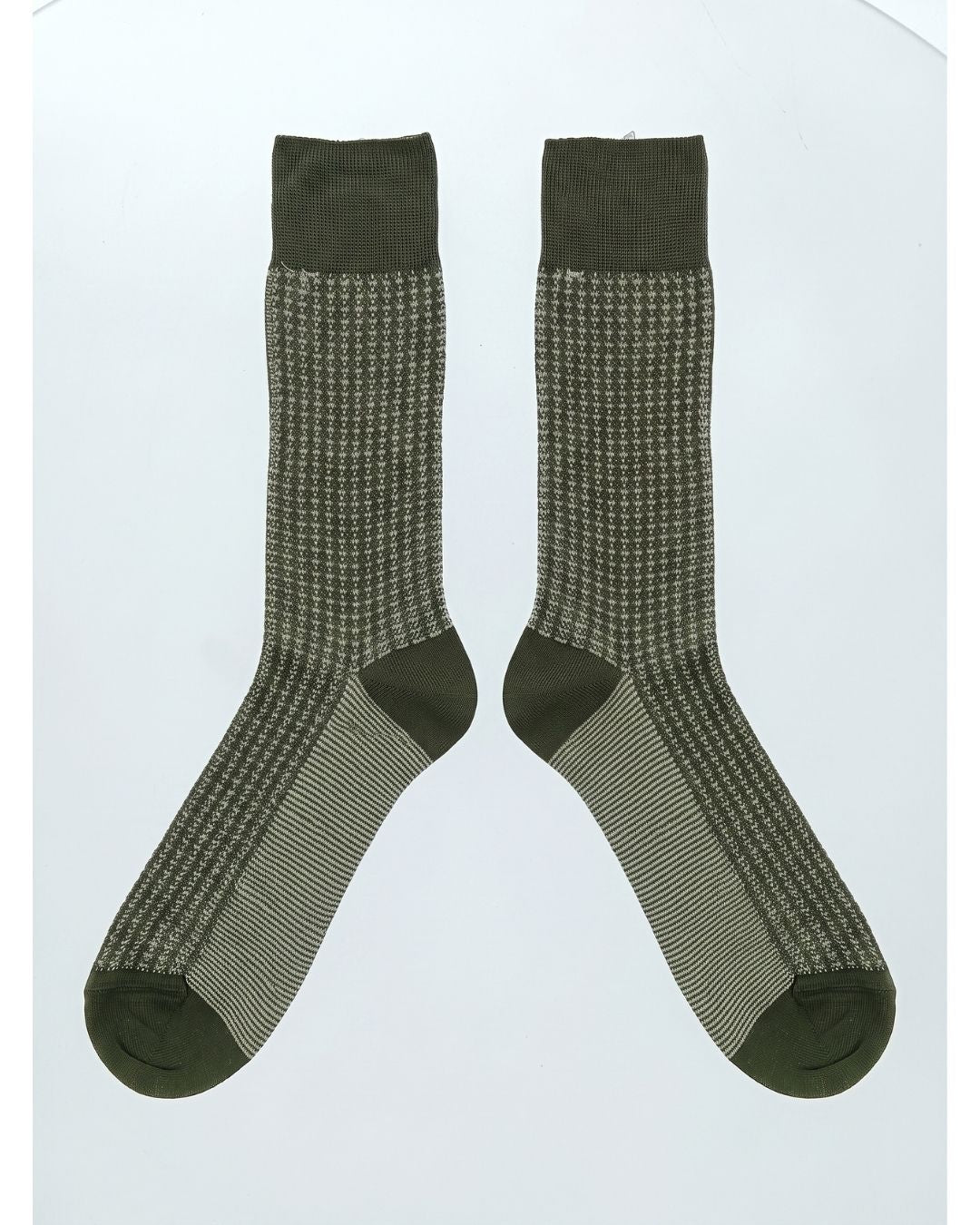 Missoni Missoni Olice Green Mens Neat Design Crew Socks-M