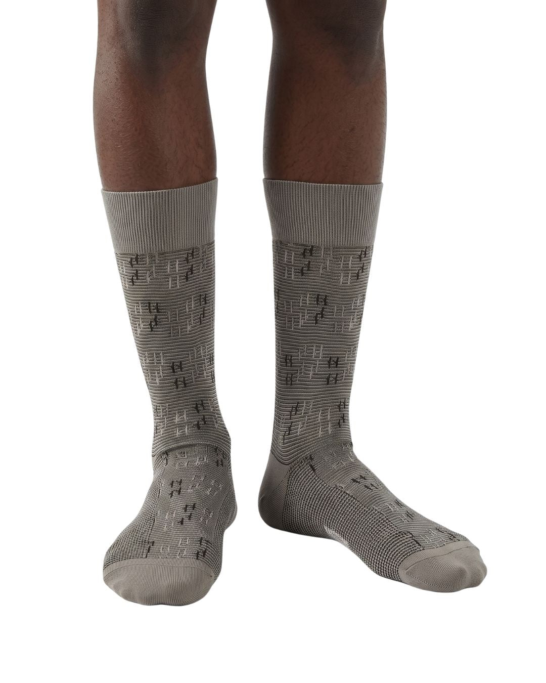 Missoni Missoni Taupe  Mens Neat Design Crew Socks-M