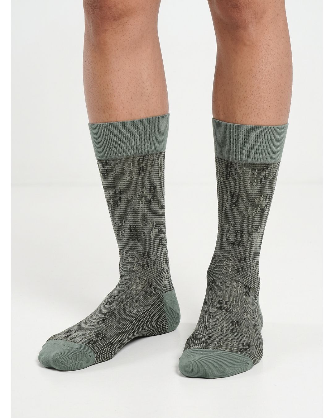 Missoni Missoni Soft Green Mens Neat Design Crew Socks-M
