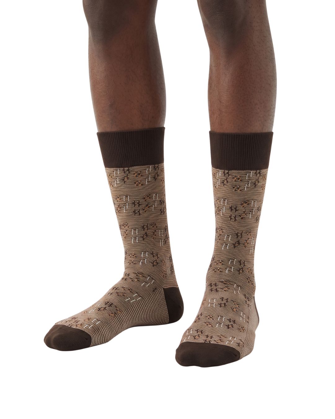 Missoni Missoni Brown Mens Neat Design Crew Socks-M