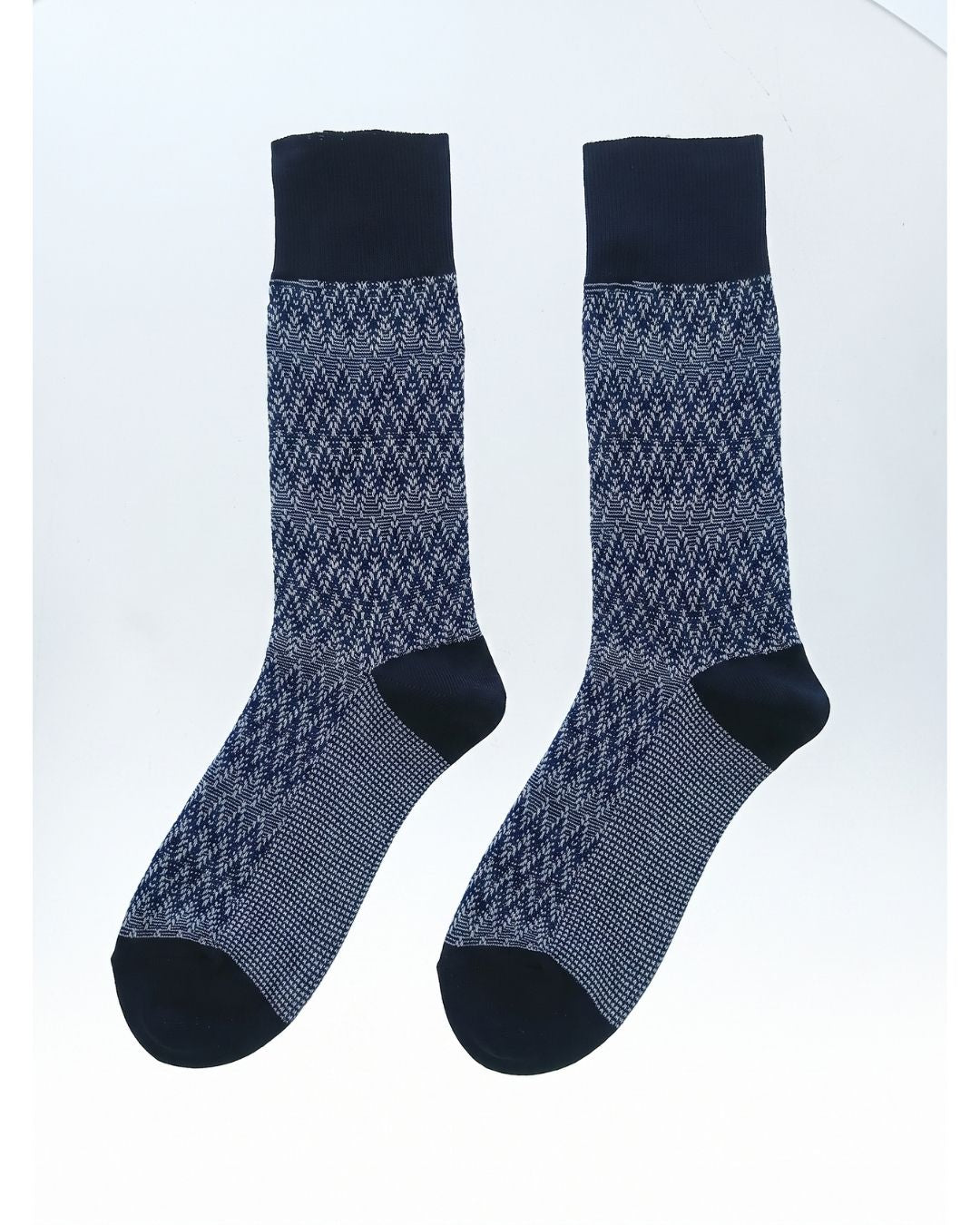 Missoni Missoni Navy Blue Mens Chevron Crew Socks-S
