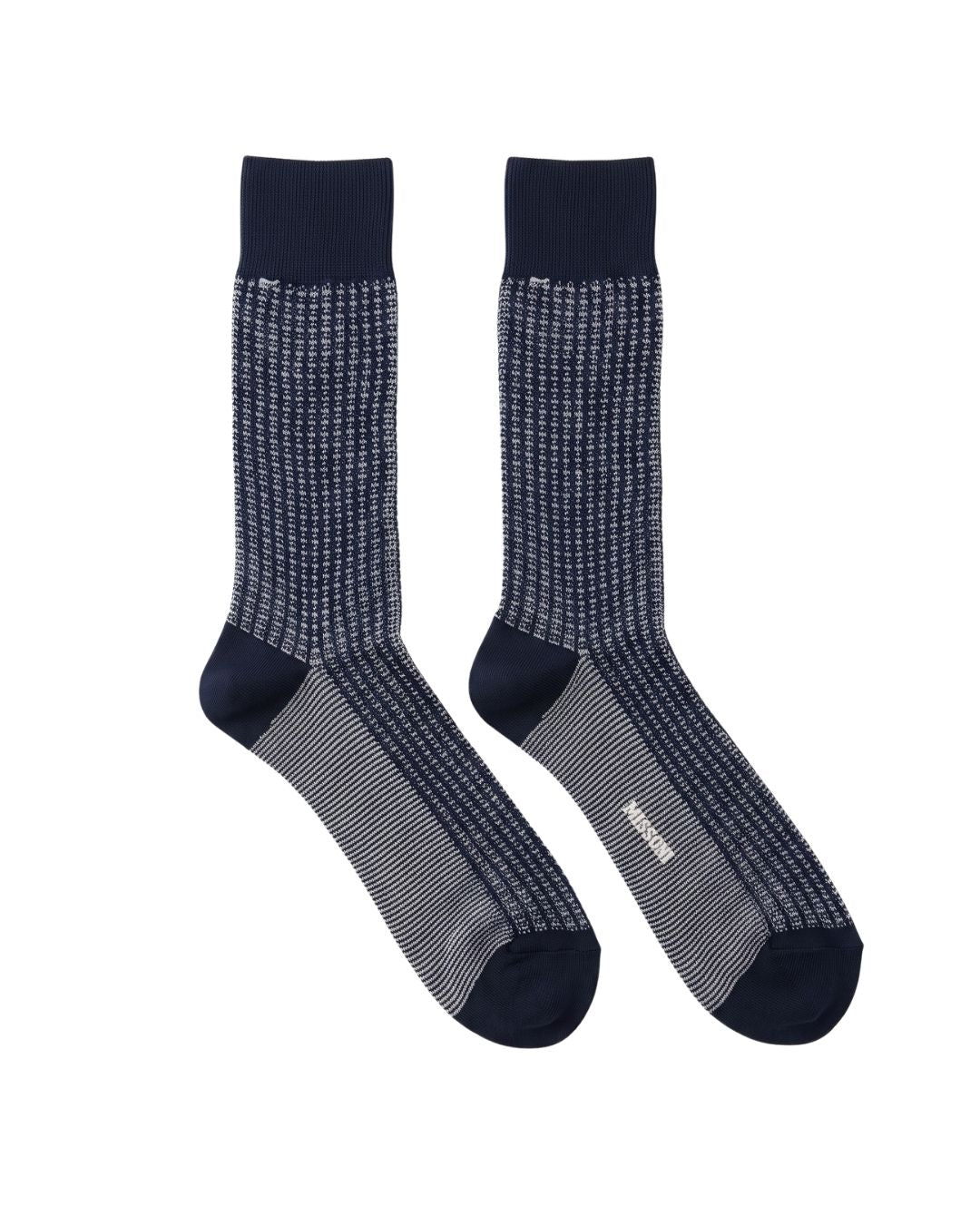 Missoni Missoni Dark Navy Mens Neat Design Crew Socks-M