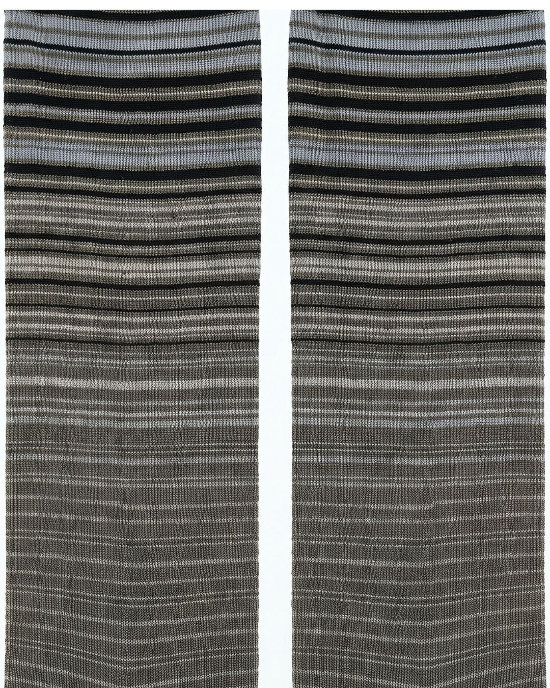 Missoni Missoni Taupe Blue Mens Classic Stripe Crew Socks-M