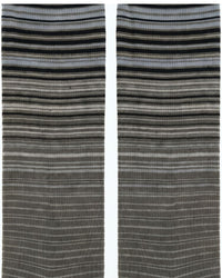 Missoni Missoni Taupe Blue Mens Classic Stripe Crew Socks-M