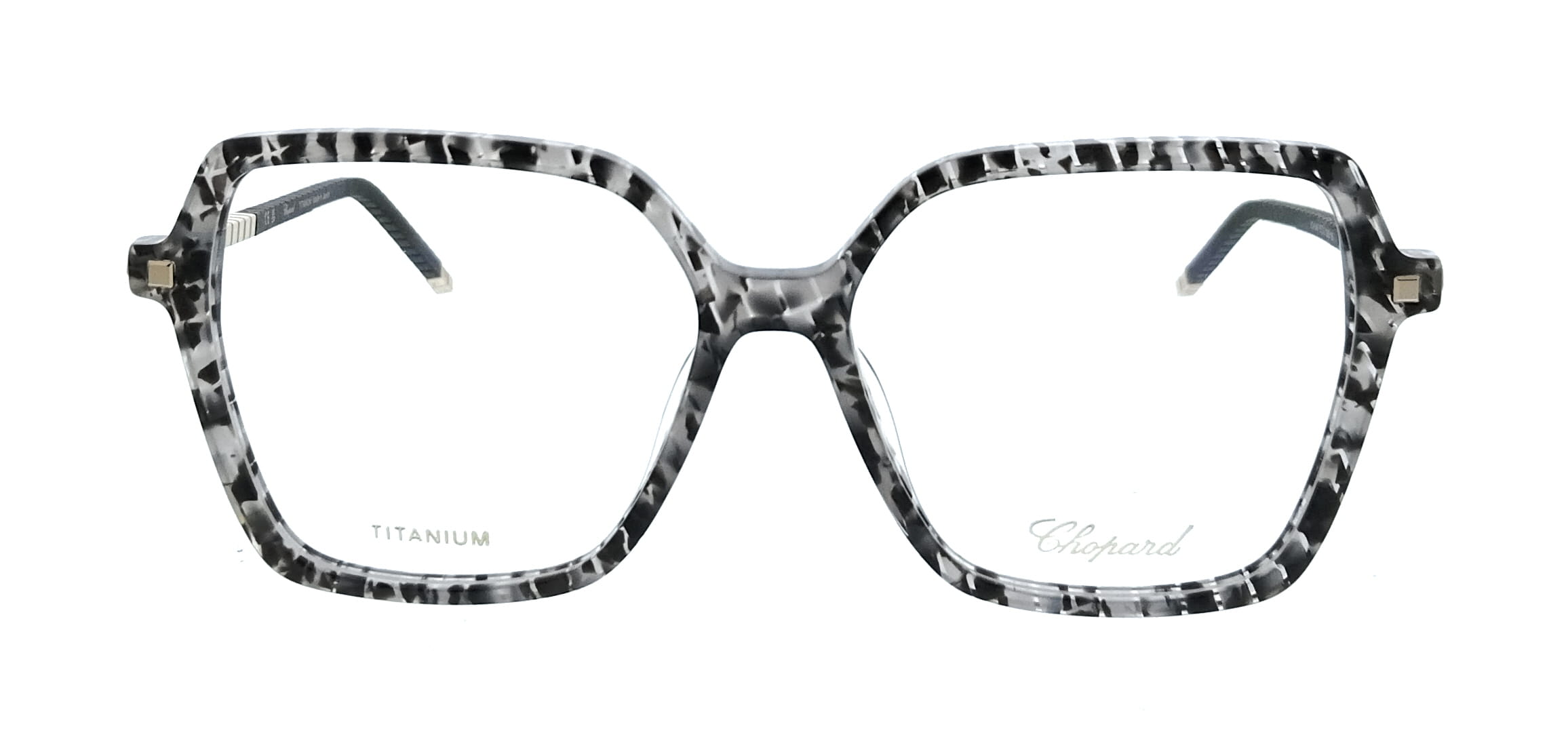 Chopard Chopard Black Gray Havana Square VCH348M5503KU Eyeglasses