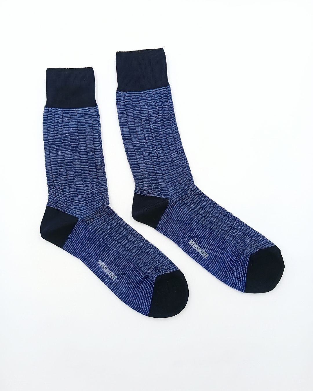 Missoni Missoni Bright Blue Mens Neat Design Crew Socks-M