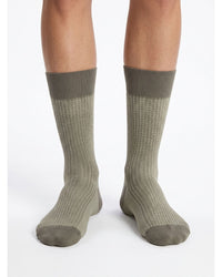 Missoni Missoni Beige Mens Textured Design Crew Socks-M