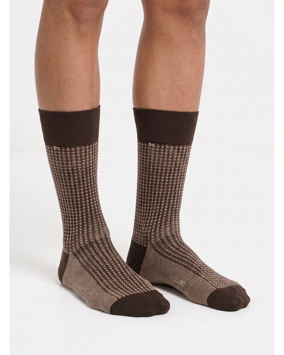 Missoni Missoni Brown Mens Textured Design Crew Socks-M