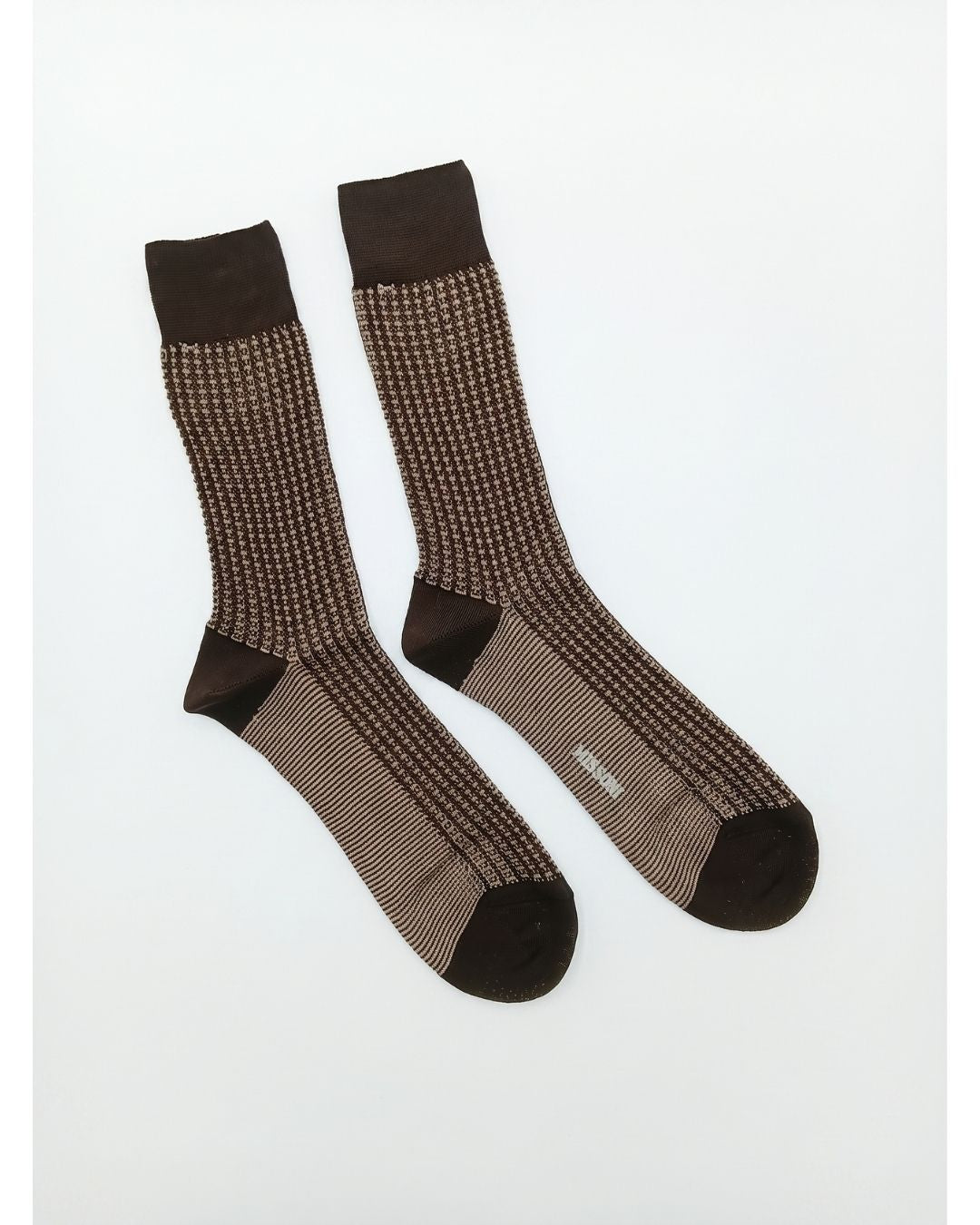 Missoni Missoni Brown Mens Textured Design Crew Socks-M