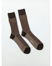 Missoni Missoni Brown Mens Textured Design Crew Socks-M