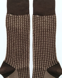 Missoni Missoni Brown Mens Textured Design Crew Socks-M