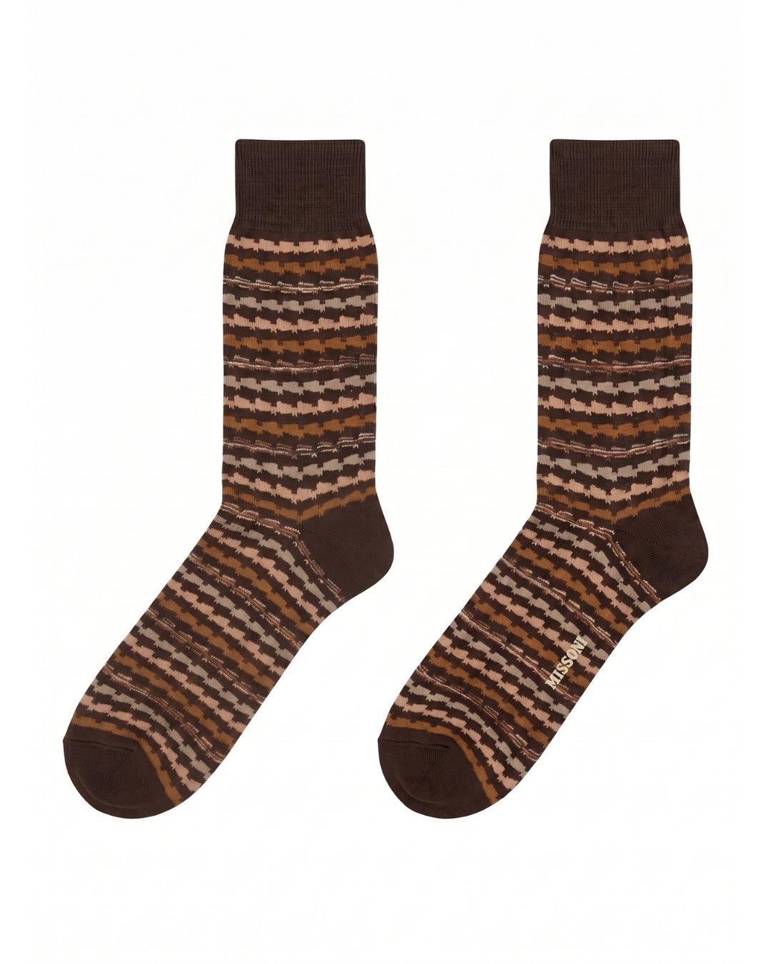 Missoni Missoni Brown Mens Melange Crew Socks-M
