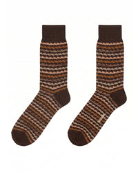 Missoni Missoni Brown Mens Melange Crew Socks-M