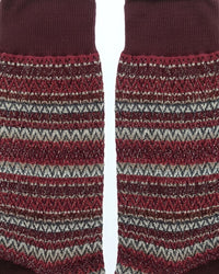 Missoni Missoni Burgundy Mens Chevron Knit Crew Socks-M