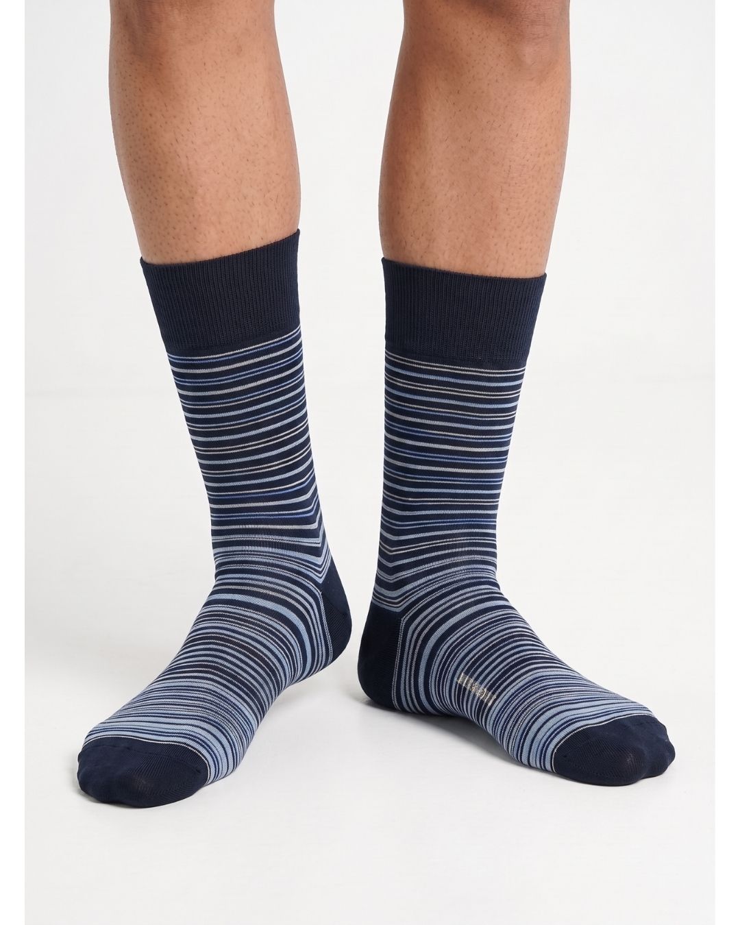Missoni Missoni Blue  Mens Fine Stripe Crew Socks-M