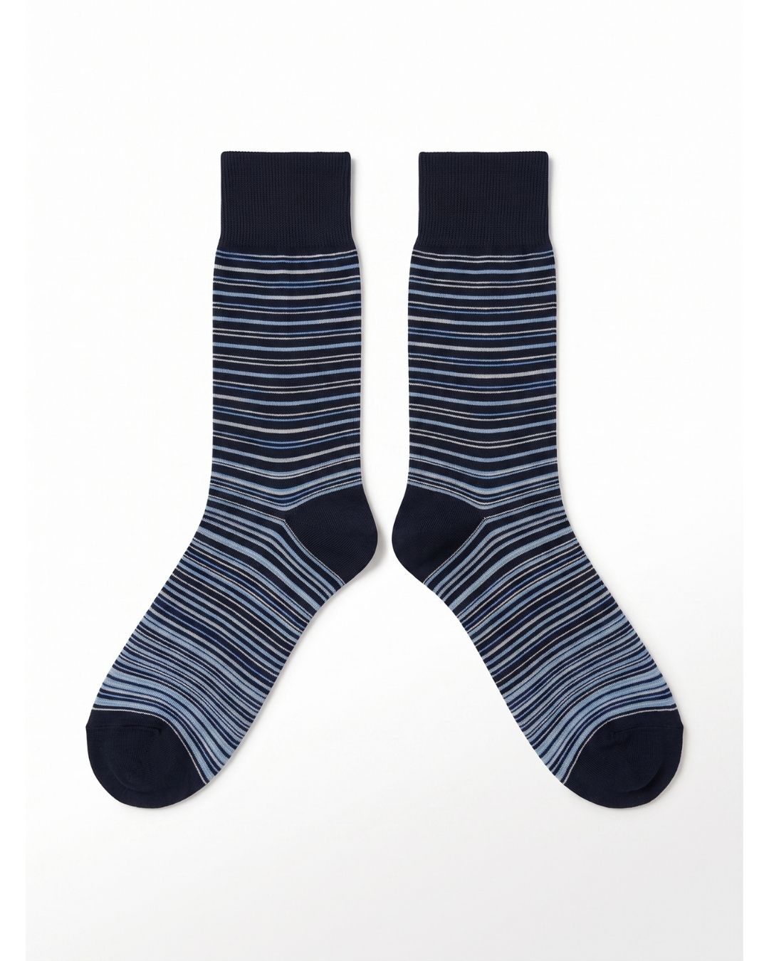 Missoni Missoni Blue  Mens Fine Stripe Crew Socks-M
