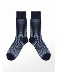 Missoni Missoni Blue  Mens Fine Stripe Crew Socks-M