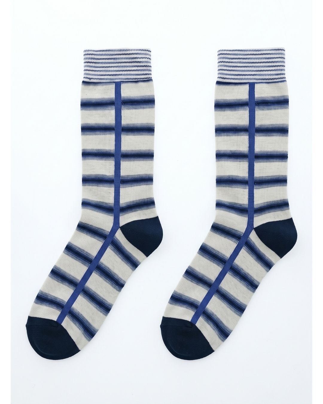 Missoni Missoni Blue  Mens Bold Stripe Crew Socks-M