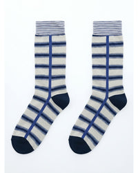 Missoni Missoni Blue  Mens Bold Stripe Crew Socks-M