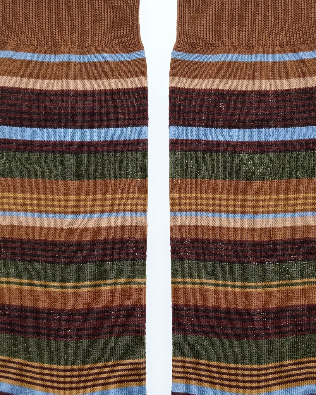 Missoni Missoni Burgubdy Brown Mens Stripe Crew Socks-M