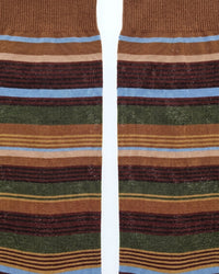 Missoni Missoni Burgubdy Brown Mens Stripe Crew Socks-M