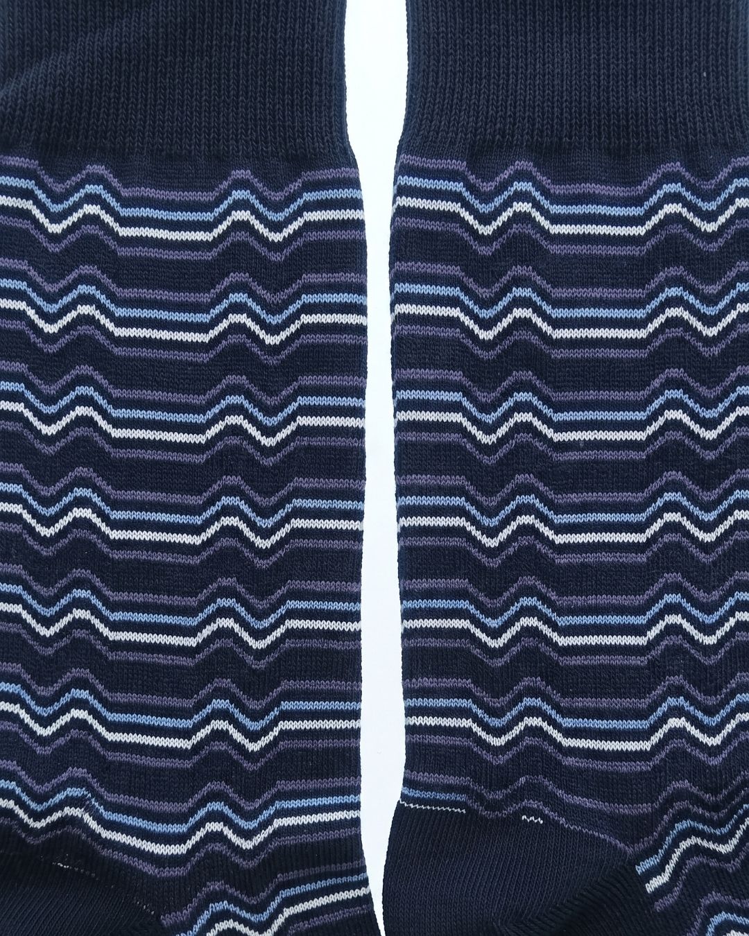 Missoni Missoni Navy Mens Wave Crew Socks-S