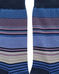 Missoni Missoni Lavender Blue  Mens Stripe Crew Socks-