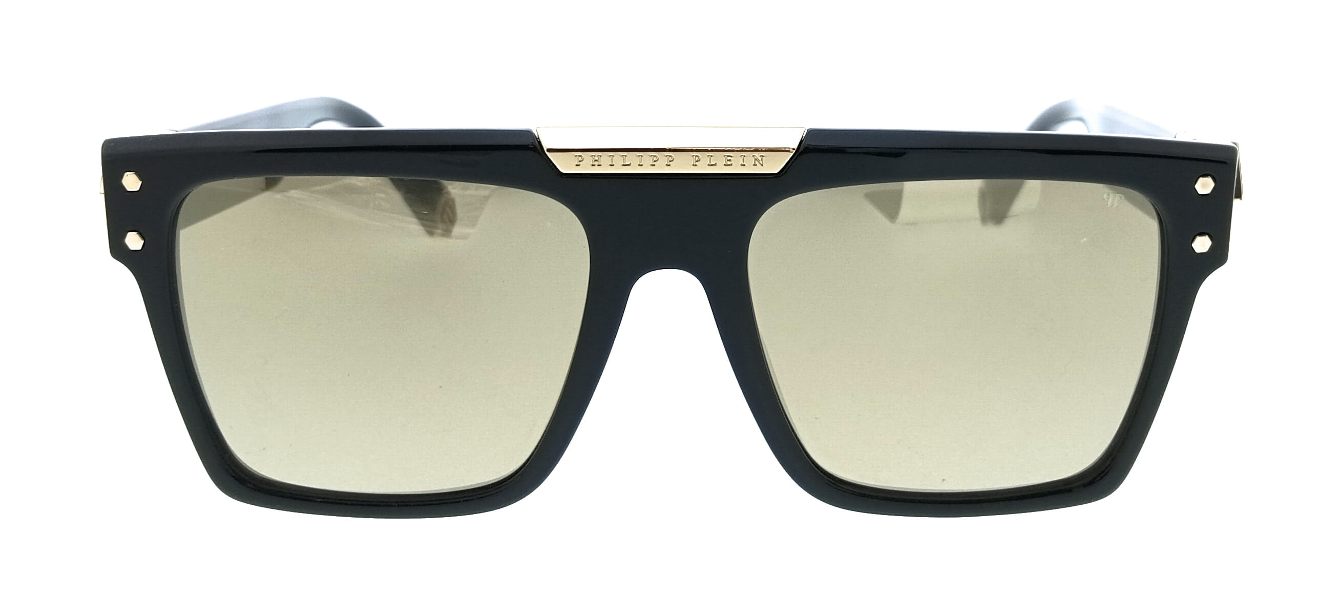 Philipp Plein Philipp Plein SPP080 55700G Shiny Black Square Unisex Sunglasses