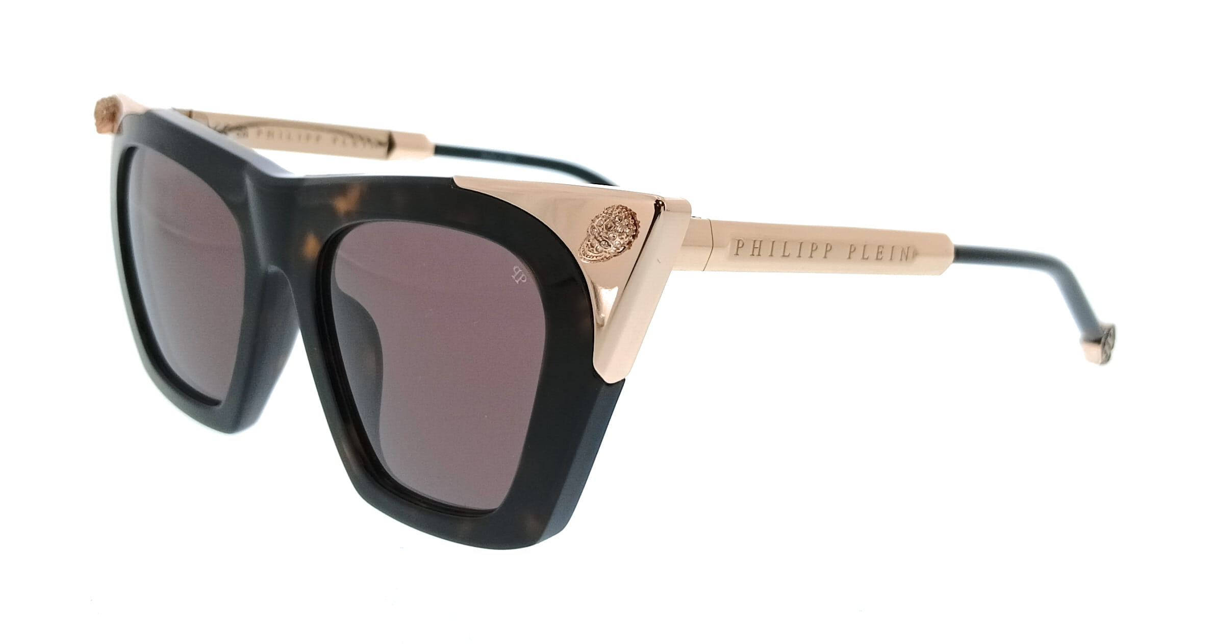 Philipp Plein Philipp Plein SPP134S520722 Dark Havana Cat Eye Womens Sunglasses