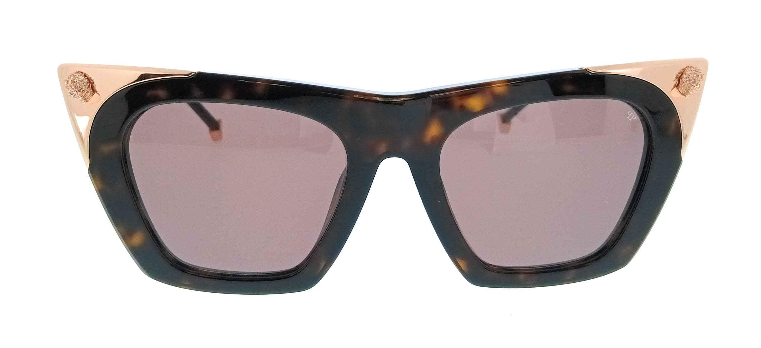 Philipp Plein Philipp Plein SPP134S520722 Dark Havana Cat Eye Womens Sunglasses
