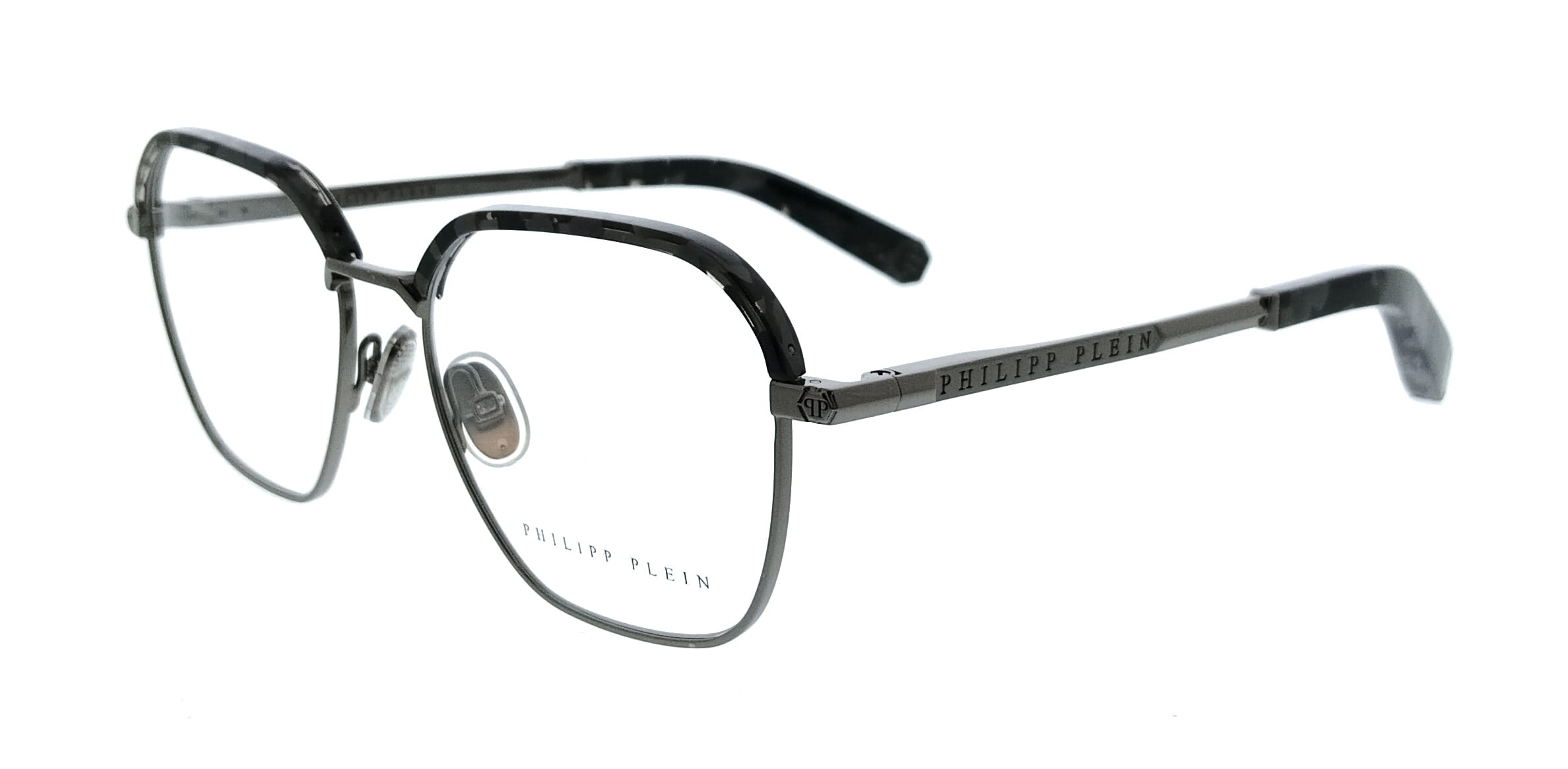 Philipp Plein Philipp Plein Gray Square VPP017M520568 Eyeglasses