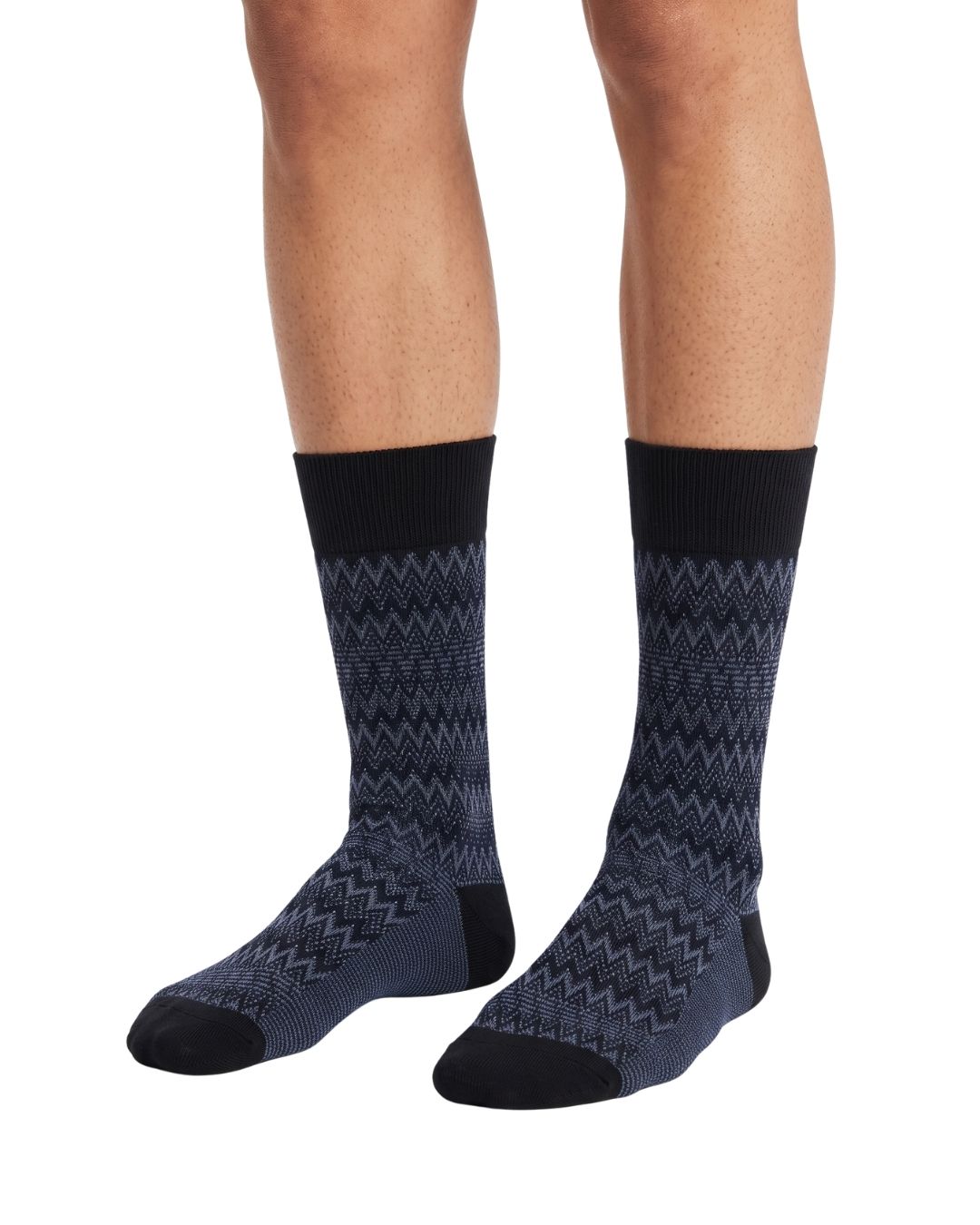 Missoni Missoni Blue  Mens Chevron Crew Socks-