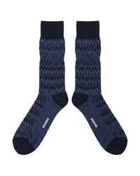 Missoni Missoni Blue  Mens Pattern Crew Socks-S