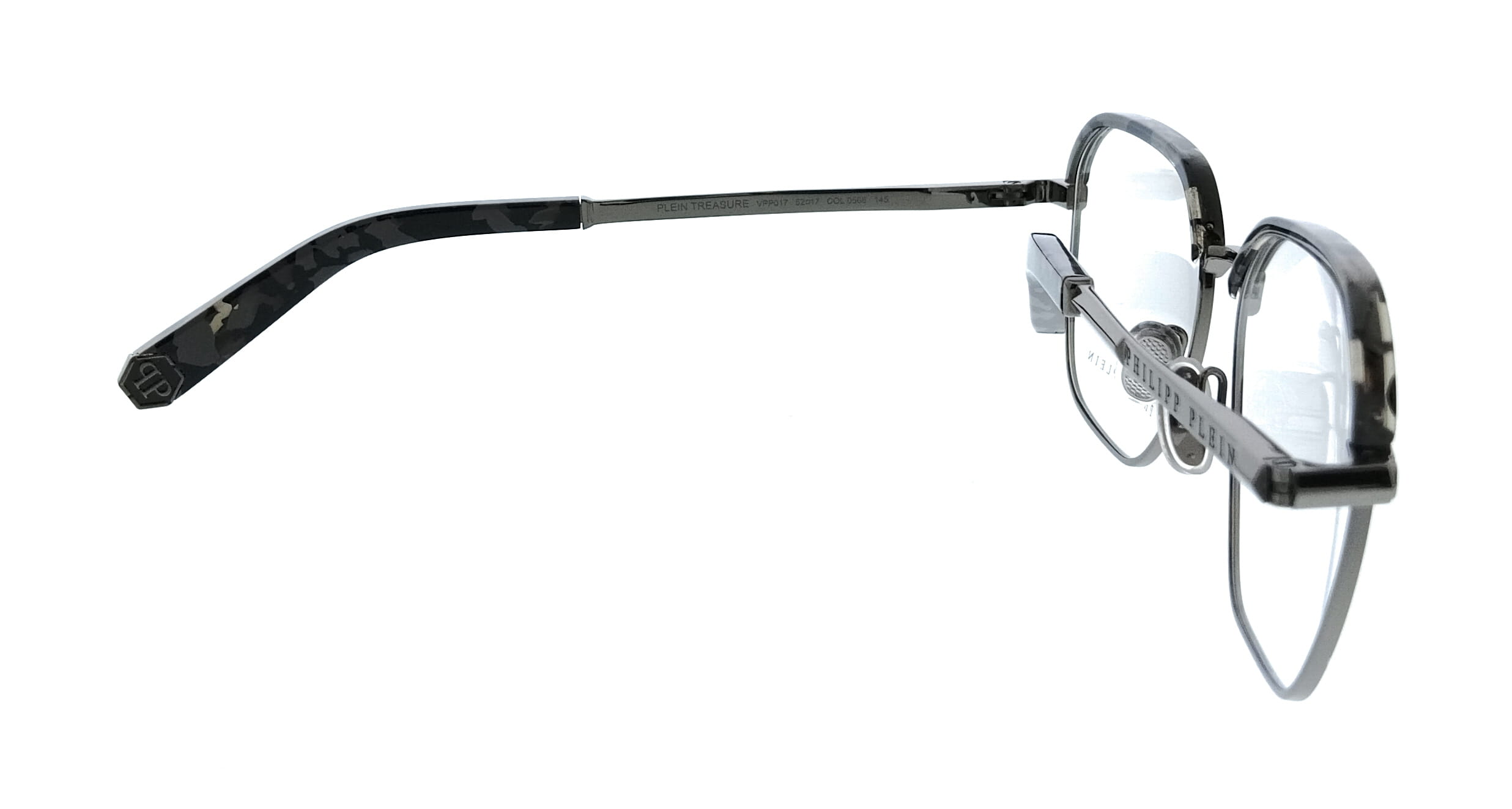 Philipp Plein Philipp Plein Gray Square VPP017M520568 Eyeglasses