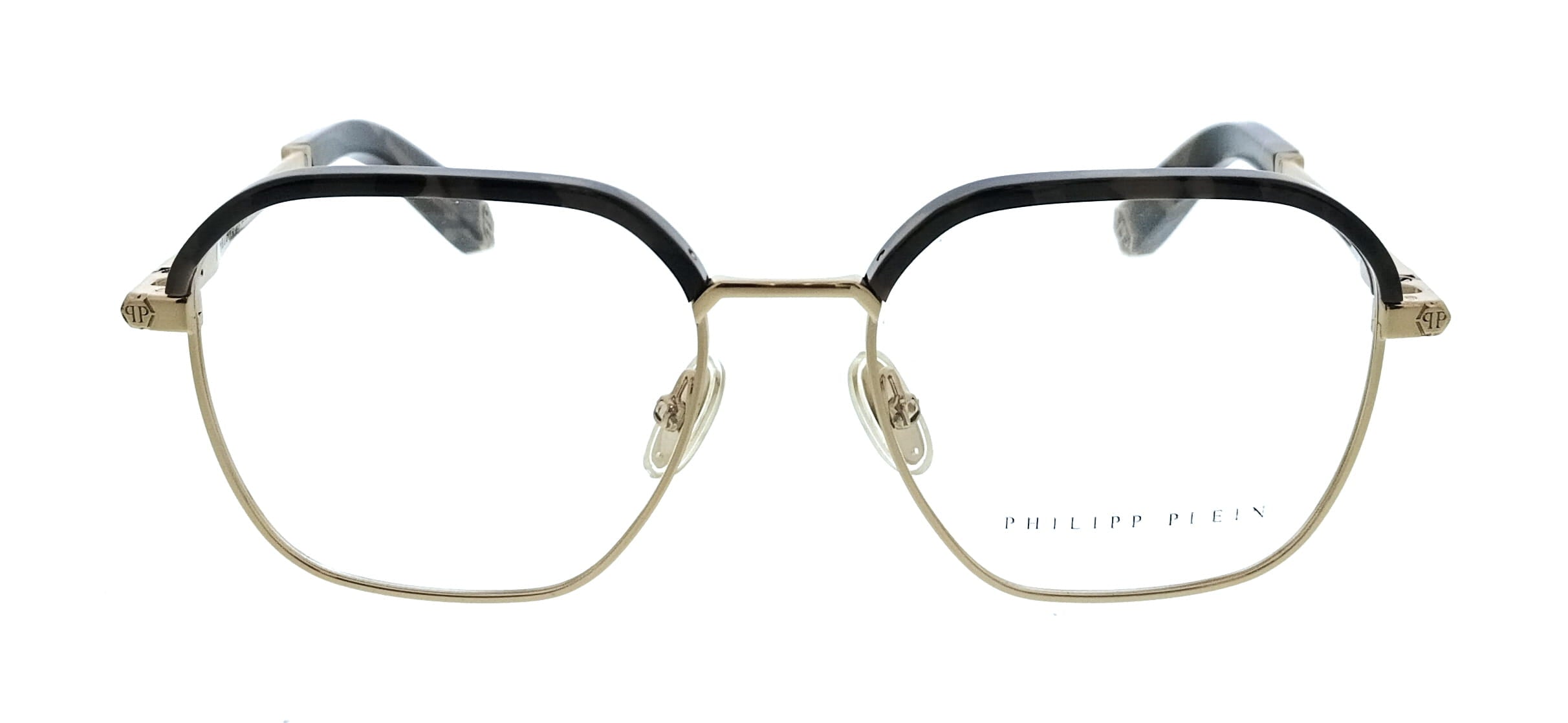 Philipp Plein Philipp Plein Brown Square VPP017M5208FF Eyeglasses