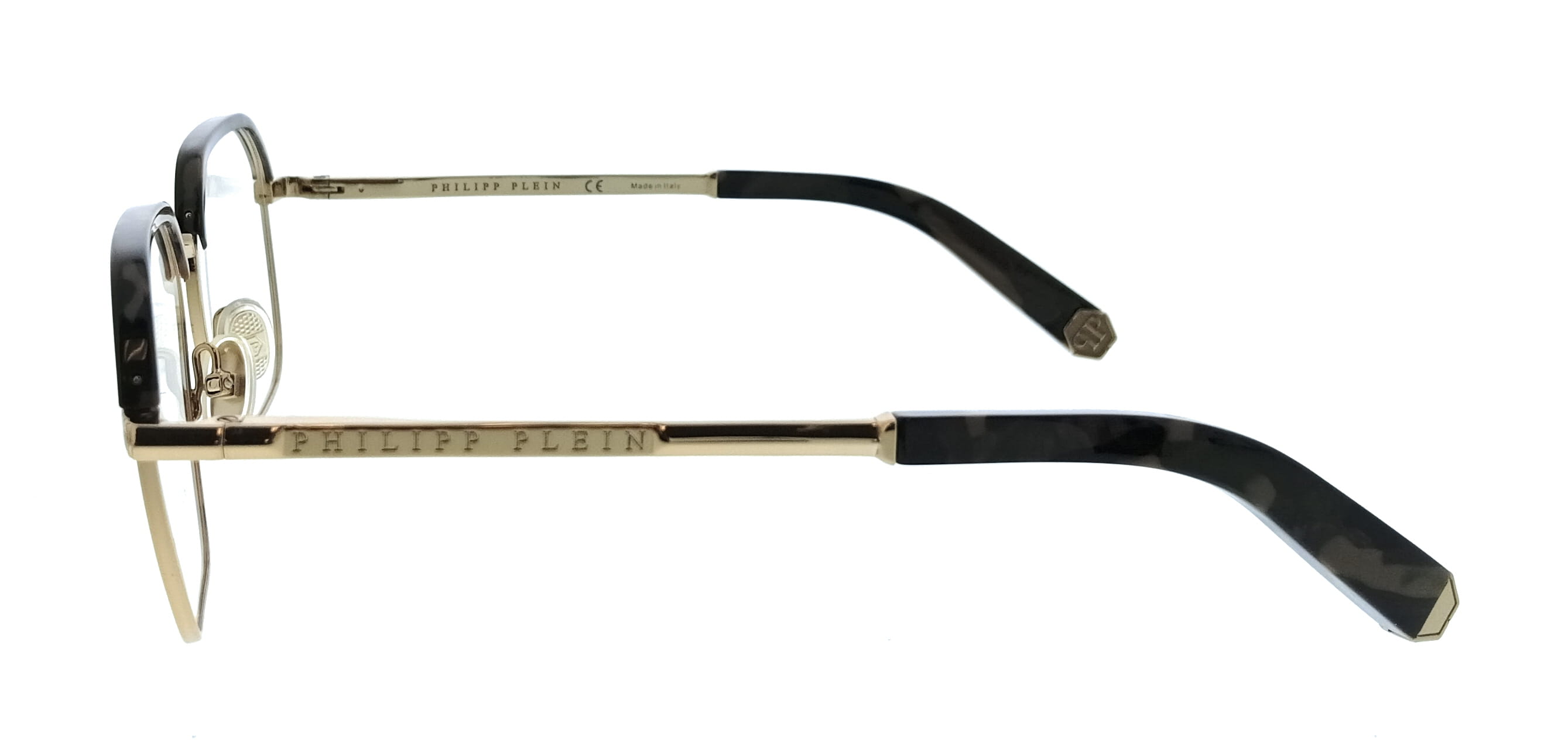 Philipp Plein Philipp Plein Brown Square VPP017M5208FF Eyeglasses