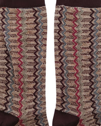 Missoni Missoni Pink Brown Mens Zigzag  Crew Socks-