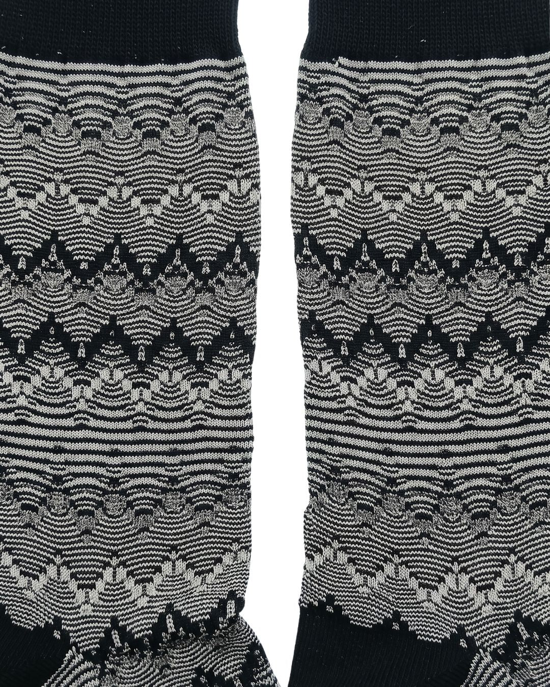 Missoni Missoni Black Light Grey Mens Chevron Crew Socks-