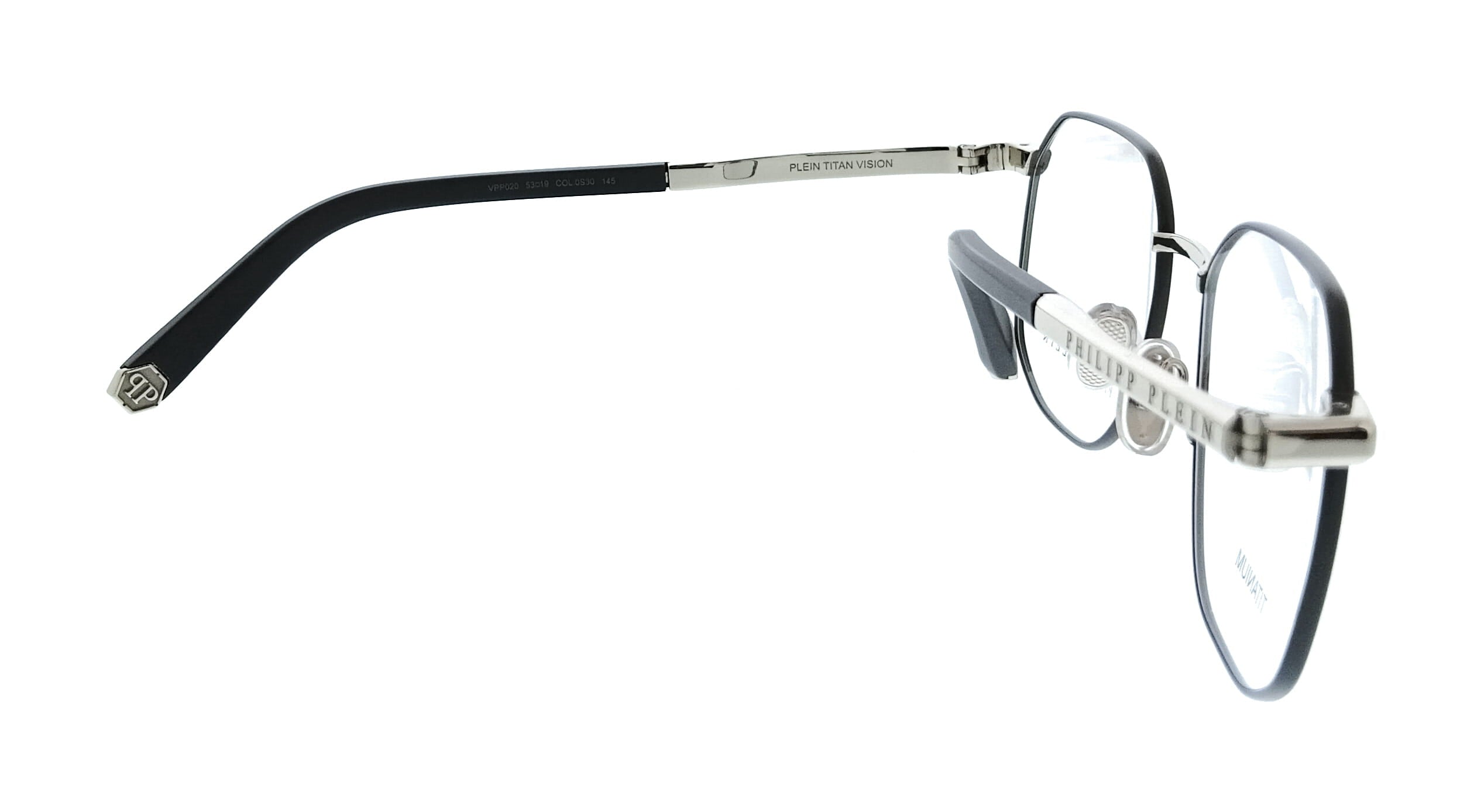 Philipp Plein Philipp Plein Gunmetal Square VPP020M530S30 Eyeglasses