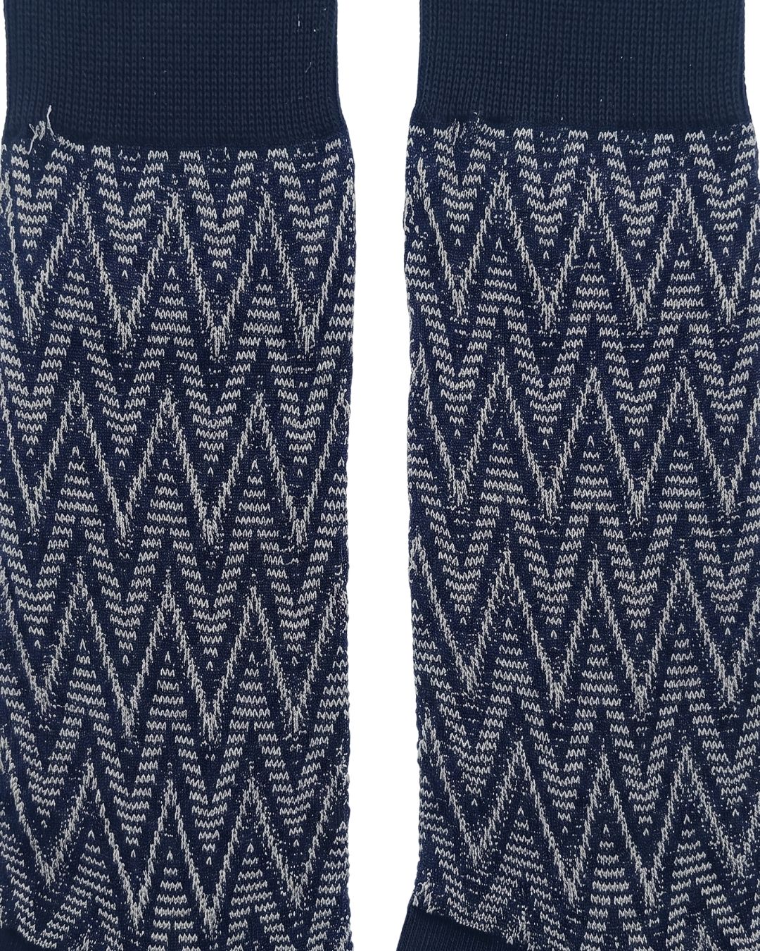 Missoni Missoni White Navy Mens Chevron Crew Socks-M
