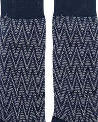 Missoni Missoni White Navy Mens Chevron Crew Socks-M